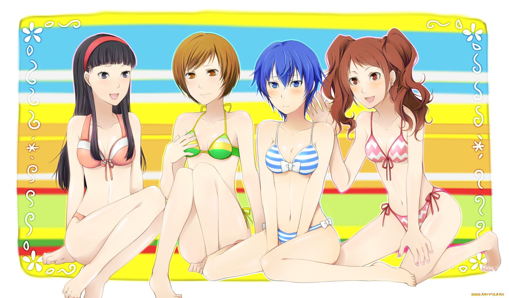 , persona, kujikawa, rise, satonaka, chie, amagi, yukiko, 4, shirogane, naoto